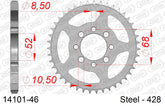 Corona AFAM 14101-46 in acciaio passo 428 SUZUKI RV 90 1973  -1978